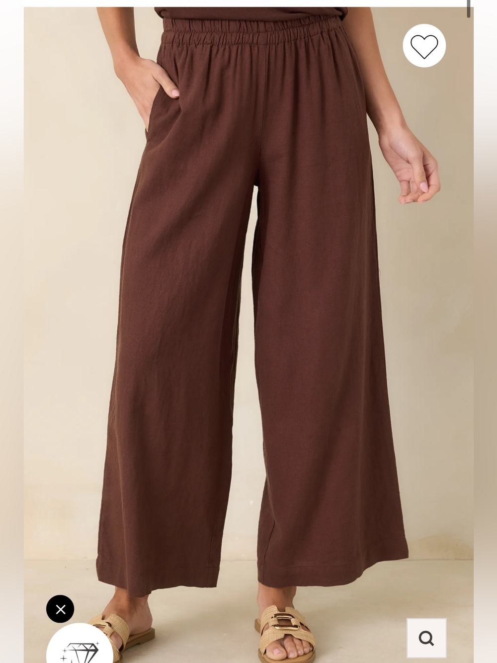 Z SUPPLY CHOCOLATE CHERRY SCOUT LINEN PANTS - Picture 2 of 4
